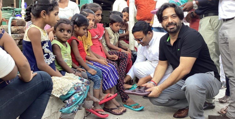 Donation of footwear is distributed thoughtfully and reaches those who are most in need